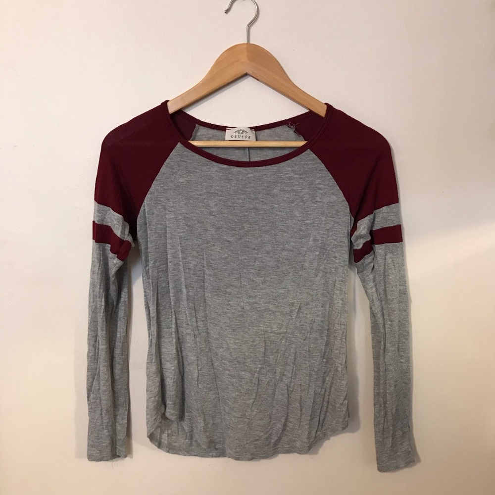 Long sleeve college jersey shirt